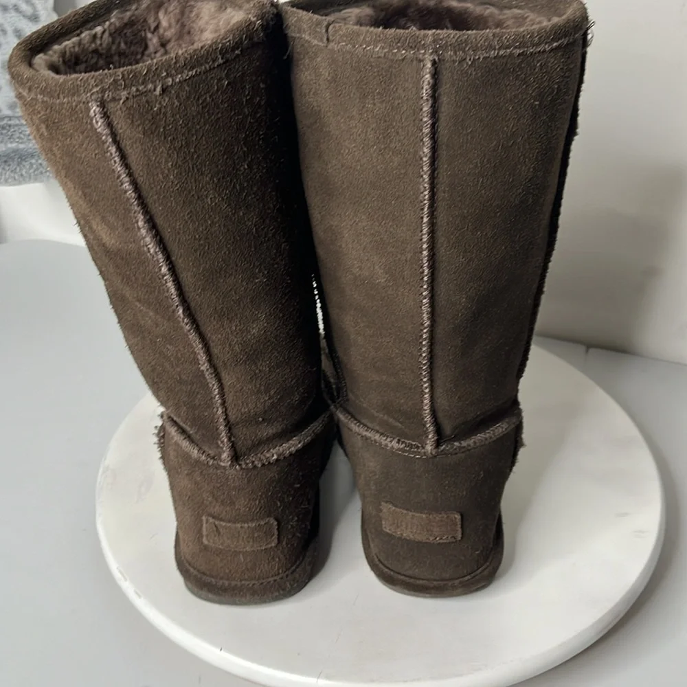 Bjorndal leather & sheepskin lined brown boots Sz 7